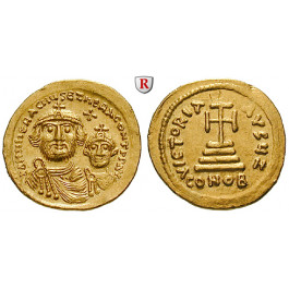 Byzanz, Heraclius und Heraclius Constantinus, Solidus 616-625, vz+