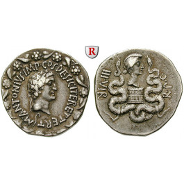 Römische Provinzialprägungen, Ionien, Ephesos, Marcus Antonius, Cistophor 39 v.Chr., ss+
