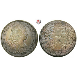 Römisch Deutsches Reich, Karl VI., 1/4 Taler 1734, ss-vz