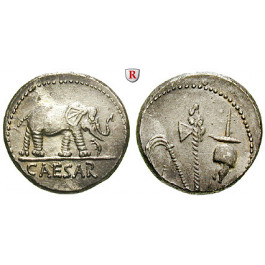 Römische Republik, Caius Iulius Caesar, Denar 49-48 v.Chr., vz