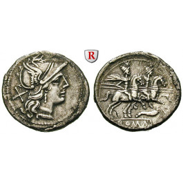 Römische Republik, Anonym, Denar 207 v.Chr., ss-vz