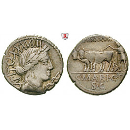 Römische Republik, C. Marius, Denar, serratus 81 v.Chr., ss