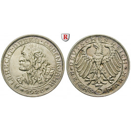 Weimarer Republik, 3 Reichsmark 1928, Dürer, D, vz-st, J. 332