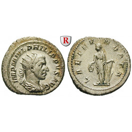 Römische Kaiserzeit, Philippus I., Antoninian 244-247, vz-st