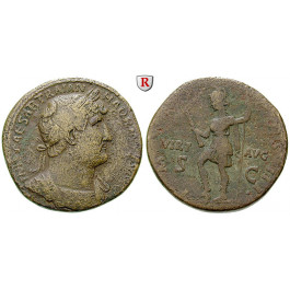 Römische Kaiserzeit, Hadrianus, Sesterz 119-121, s-ss
