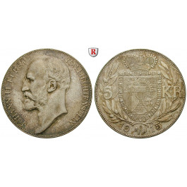 Liechtenstein, Johann II., 5 Kronen 1915, f.vz