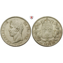 Frankreich, Charles X., 5 Francs 1828, vz/vz+