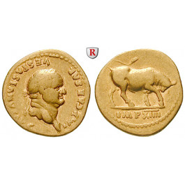 Römische Kaiserzeit, Vespasianus, Aureus 75, ss