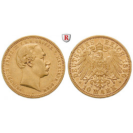 Deutsches Kaiserreich, Mecklenburg-Schwerin, Friedrich Franz III., 10 Mark 1890, A, ss, J. 232