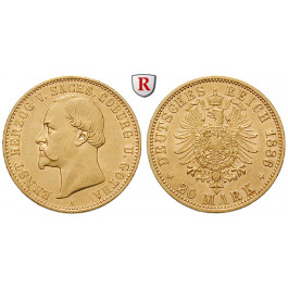 Deutsches Kaiserreich, Sachsen-Coburg-Gotha, Ernst II., 20 Mark 1886, A, vz, J. 271