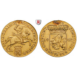 Niederlande, Utrecht, 14 Gulden (Goldener Reiter) 1763, f.vz