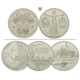 Bundesrepublik Deutschland, 10 DM 1998-, 14,34 g fein, vz-st