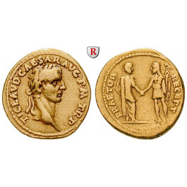 Römische Kaiserzeit, Claudius I., Aureus 43-44, ss
