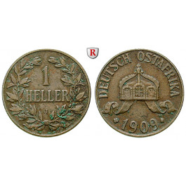 Nebengebiete, Deutsch-Ostafrika, 1 Heller 1909, J, ss, J. 716
