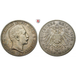Deutsches Kaiserreich, Preussen, Wilhelm II., 5 Mark 1904, A, ss+, J. 104