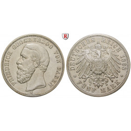 Deutsches Kaiserreich, Baden, Friedrich I., 5 Mark 1898, G, ss, J. 29