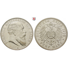 Deutsches Kaiserreich, Baden, Friedrich I., 5 Mark 1903, G, ss+, J. 33