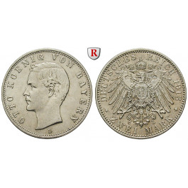 Deutsches Kaiserreich, Bayern, Otto, 2 Mark 1913, D, ss-vz, J. 45