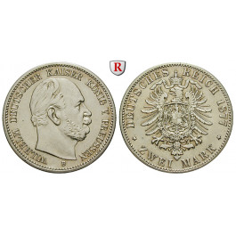 Deutsches Kaiserreich, Preussen, Wilhelm I., 2 Mark 1877, A, f.vz, J. 96
