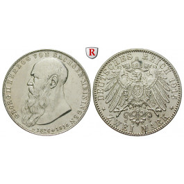 Deutsches Kaiserreich, Sachsen-Meiningen, Georg II., 2 Mark 1915, auf den Tod, D, vz+, J. 154