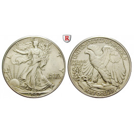USA, 1/2 Dollar 1942, vz