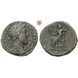 Römische Kaiserzeit, Marcus Aurelius, Sesterz 173, ss