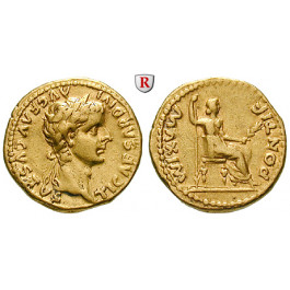 Römische Kaiserzeit, Tiberius, Aureus 14-37, ss+