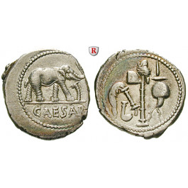 Römische Republik, Caius Iulius Caesar, Denar 49-48 v.Chr., ss-vz