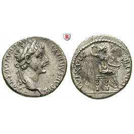 Römische Kaiserzeit, Tiberius, Denar 14-37, ss-vz