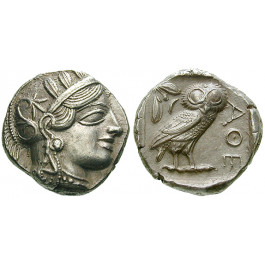 Attika, Athen, Tetradrachme 454-404 v.Chr., ss-vz/f.vz
