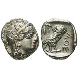 Attika, Athen, Tetradrachme 454-404 v.Chr., ss-vz
