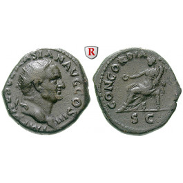 Römische Kaiserzeit, Vespasianus, Dupondius 72, ss