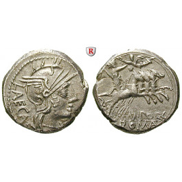 Römische Republik, M. Porcius Laeca, Denar 125 v.Chr., ss/ss+