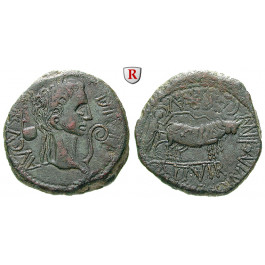Römische Provinzialprägungen, Spanien-Hispania Citerior, Caesaraugusta, Augustus, As 27 v.-14 n.Chr., ss+
