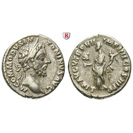 Römische Kaiserzeit, Commodus, Denar 181-182, ss