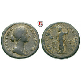 Römische Kaiserzeit, Faustina II., Frau des Marcus Aurelius, As 161-175, ss