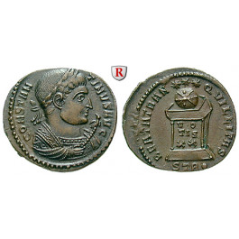 Römische Kaiserzeit, Constantinus I., Follis 323, vz+