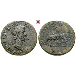 Römische Kaiserzeit, Nerva, Sesterz 97, f.ss