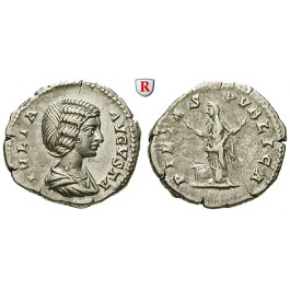 Römische Kaiserzeit, Julia Domna, Frau des Septimius Severus, Denar 201, f.vz/ss