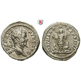 Römische Kaiserzeit, Septimius Severus, Denar 201, ss+