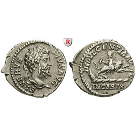 Römische Kaiserzeit, Septimius Severus, Denar 203, ss-vz