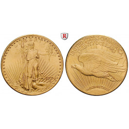 USA, 20 Dollars 1924, 30,09 g fein, vz+