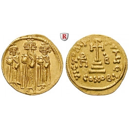 Byzanz, Heraclius, Heraclius Constantinus und Heraclonas, Solidus 638-641, vz+