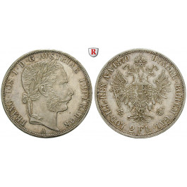 Österreich, Kaiserreich, Franz Joseph I., Doppelgulden 1870, f.vz