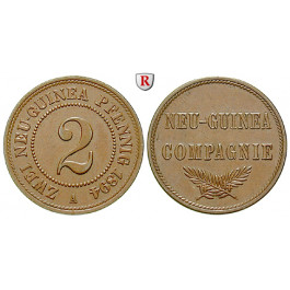 Nebengebiete, Deutsch-Neuguinea, 2 Neu-Guinea Pfennig 1894, A, ss-vz, J. 702