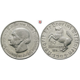 Nebengebiete, Westfalen, 50 Millionen Mark 1923, vom Stein, vz-st, J. N27
