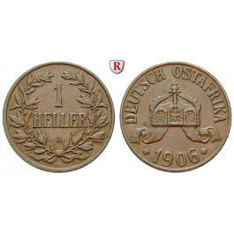 Nebengebiete, Deutsch-Ostafrika, 1 Heller 1906, A, ss, J. 716