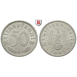 Drittes Reich, 50 Reichspfennig 1942, E, vz+, J. 372