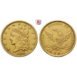 USA, 5 Dollars 1834, 7,52 g fein, ss