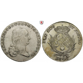 Bayern, Herzogtum, Maximilian IV. Joseph, Konventionstaler 1802, ss